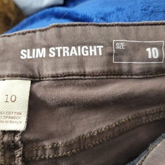 Sonoma Life & Style Pants Slim Straight sz 10 Brown 5 pocket soft cotton EUC - Picture 10 of 12